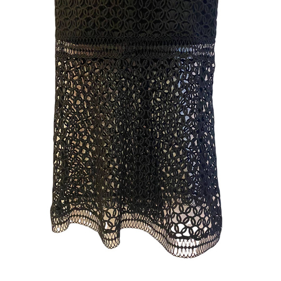 JARLO Crochet Mermaid Halter Sheath Cocktail Club Formal Midi Dress - Picture 10 of 13